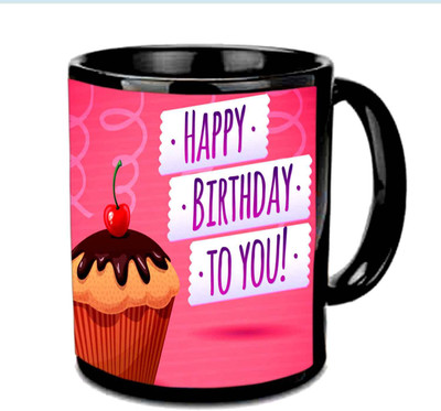 

Raj Laxmi b'day muffin black Ceramic Mug(350 ml)