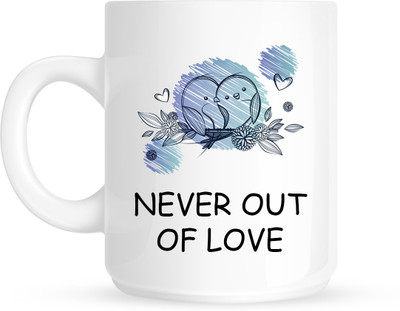 HuppmeGift Out Love White Ceramic Mug(350 ml)