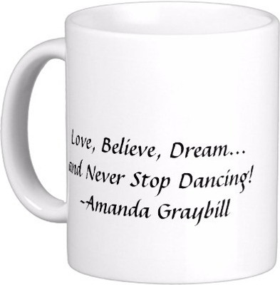 

Exoctic Silver Self Believe C002 Ceramic Mug(300 ml), Black;white