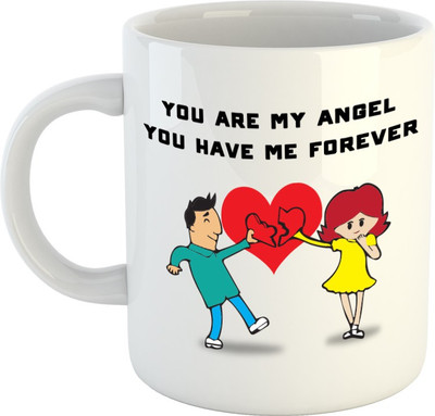 

HuppmeGit You Are My Angle White Ceramic Mug(350 ml)