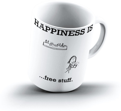 

Ucard Happiness Is1136 Bone China, Ceramic, Porcelain Mug(325 ml)