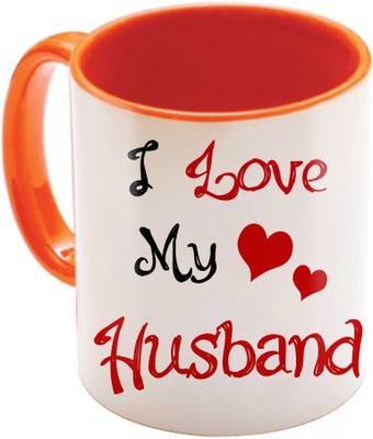 

SKY TRENDS Wonderful & Best Valentine Orange Gift For GirlFriend,Boyfriend,Husband,Wife,Friend Design Cod 032 Ceramic Mug(325 ml)