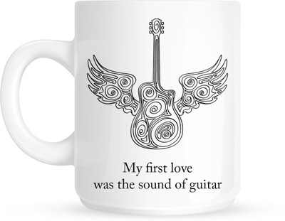 

Huppme Guitar White Ceramic Mug(350 ml)