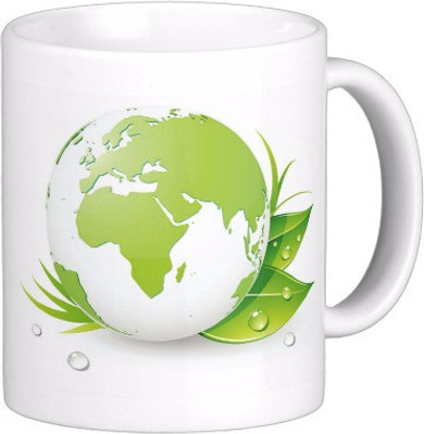 

Exoctic Silver Save Earth Series W018 Ceramic Mug(300 ml), Multicolor
