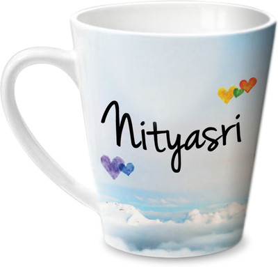 

Hot Muggs Simply Love You Nityasri Conical Ceramic Mug(350 ml)