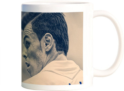 Rangeele Inkers Gareth bale Real Madrid Ceramic Mug(300 ml), Multicolor