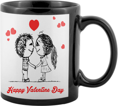 

SKY TRENDS Valentine Gifts For Special Girlfriend,Boyfriend,Wife,Husband,design 205 Ceramic Mug(325 ml), Black