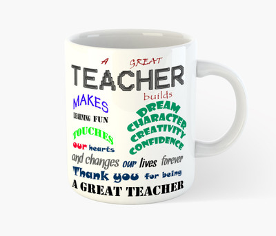 

Deeher Gifts - for Teachers design 1 Ceramic Mug(350 ml), Multicolor