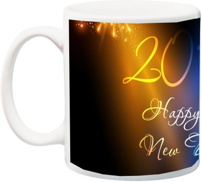 

ME&YOU Gift for mother/father/brother/sister/wife/husband/boyfriend/girlfriend/ friend/lover:2017 Happy new year printed Ceramic Mug(325 ml), Multicolor