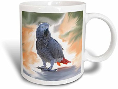 

3dRose African Grey Parrot, 15-Ounce Ceramic Mug(60 ml)