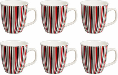 

La Platina Lp-B-206-CoffeeMugSet Bone China, Porcelain Mug(170 ml, Pack of 6), Multicolor