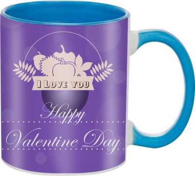 

SKY TRENDS Beautiful Special and Best Happy Valentine Gifts for Boyfriend Girlfriend Fiance Wife Husband Friends Birthday Anniversary039 Ceramic Mug(325 ml), Blue