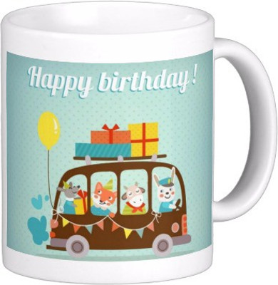 

Exoctic Silver Happy Birthday To You : B'day 020 Ceramic Mug(300 ml), Multicolor