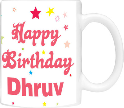 

Simbright dhruv birthdy Ceramic Mug(350 ml), White