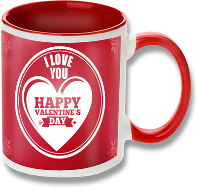 

Heyworlds happy valentine day gifts 104 Ceramic Mug(325 ml), Multicolor
