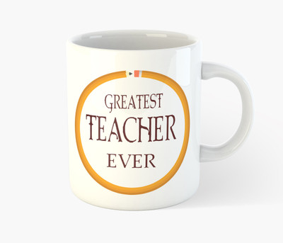 

Deeher Gifts Greatest teacher ever design2 Ceramic Mug(350 ml), Multicolor