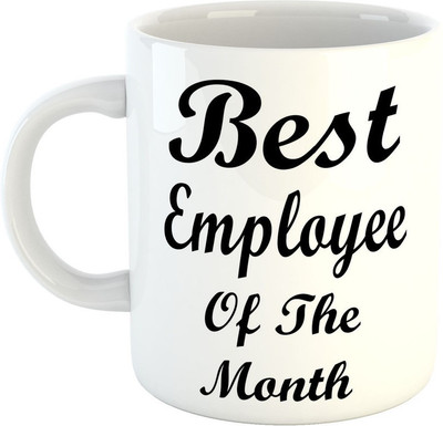 

Deeher Gifts Best employee of the month Ceramic Mug(330 ml), Black