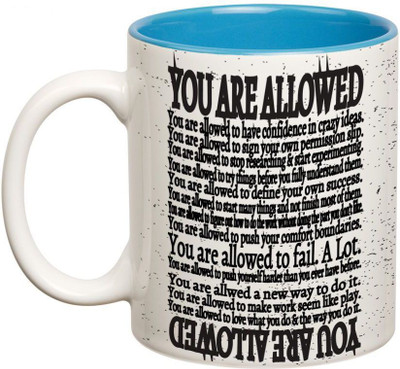 

Prithish You Are Allowed Double Color Ceramic Mug(330 ml), Multicolor