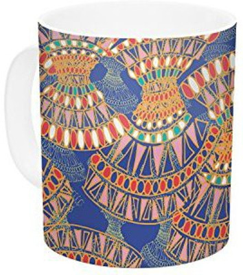 

Kess InHouse InHouse Miranda Mol Energy Orange Blue Abstract Ceramic Coffee, 11 oz, Multicolor Ceramic Mug(60 ml)