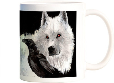 

Rangeele Inkers GOT Crow And Fox Ceramic Mug(300 ml), Multicolor