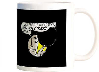 

Rangeele Inkers No One In The Room Ceramic Mug(300 ml), Multicolor