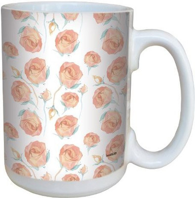 

Tree-Free Greetings Greetings lm43620 Delicate Watercolor Roses by Shell Rummel Ceramic with Full-Sized Handle, 15-Ounce, Multicolored Ceramic Mug(60 ml), Multicolor