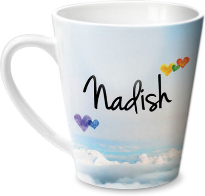 

Hot Muggs Simply Love You Nadish Conical Ceramic Mug(350 ml)
