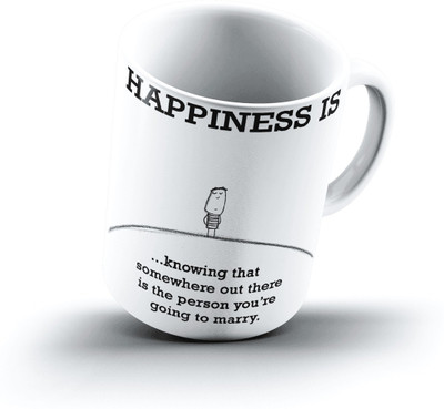 

Ucard Happiness Is1379 Bone China, Ceramic, Porcelain Mug(325 ml)