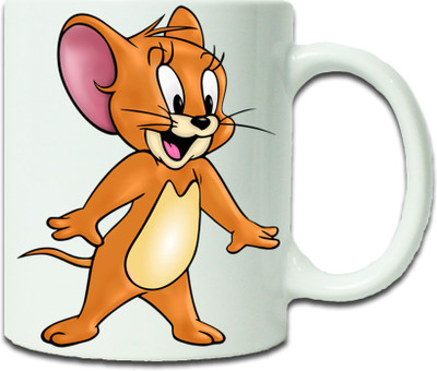 

Maison N Mode Jerry Coffee Ceramic Mug(330 ml), Multicolor