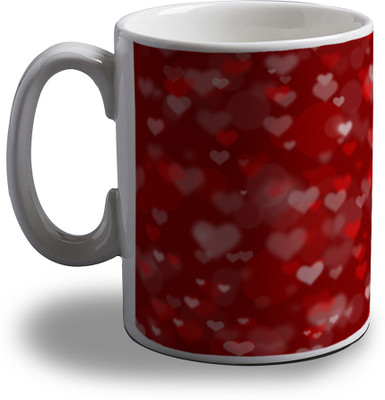 

Artifa Full Of Hearts Porcelain, Ceramic Mug(350 ml), Multicolor