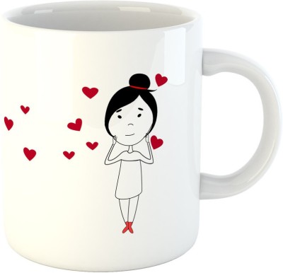 

Deeher Gifts Heart Bouquet Ceramic Mug(350 ml), Multicolor