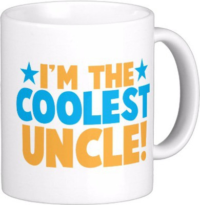 

Exoctic Silver Cool Mamu-Chachu Ceramic Mug(300 ml), Multicolor