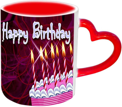 

Jiya Creation1 Happy Birthday Beautiful Base Multicolor Ceramic Ceramic Mug(350 ml)