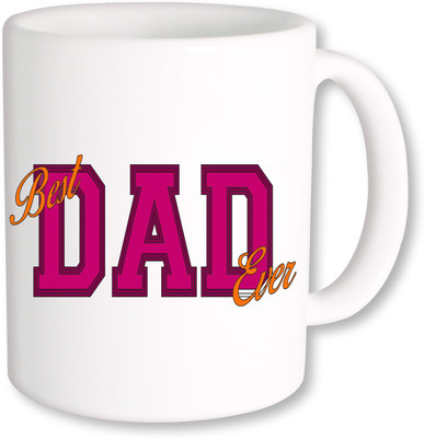 PhotogiftsIndia best dad ever 01 Ceramic Mug(325 ml), Multicolor