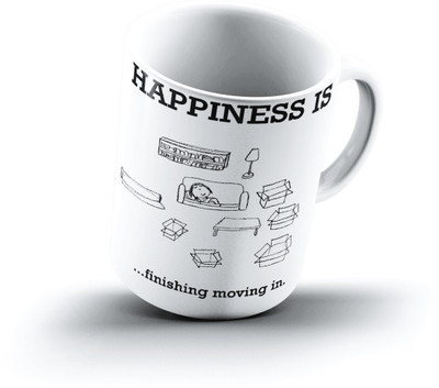 

Ucard Happiness Is1853 Bone China, Ceramic, Porcelain Mug(325 ml)