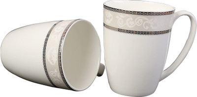 

Aspirationz Az-Ds027-2 Pcs Bone China Mug(360 ml, Pack of 2)