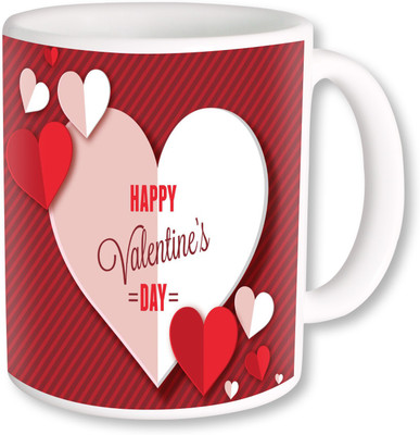 

Heyworlds happy valentine day gifts 26 Ceramic Mug(325 ml), Multicolor