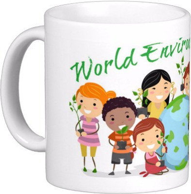 

Exoctic Silver Save Earth Series W013 Ceramic Mug(300 ml), Multicolor