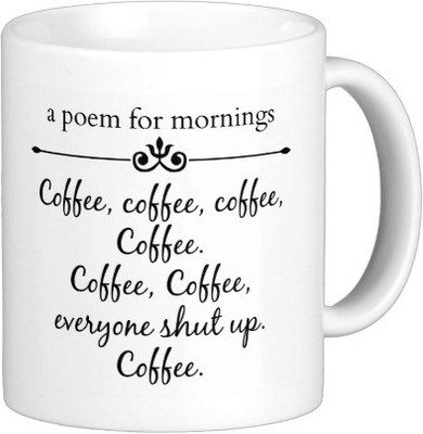 

Exoctic Silver Yaar Ajj Subah Zaldi Ho Gayi A001 Ceramic Mug(350 ml), Black;white