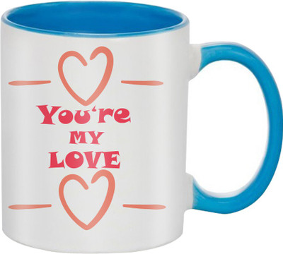 

SKY TRENDS Great Romantic Love Best Gifts For Valentine Day For Girlfriend Boyfriend Fiance Wife Husband, Anniversary,Christmas, Design 073 Ceramic Mug(325 ml), Blue