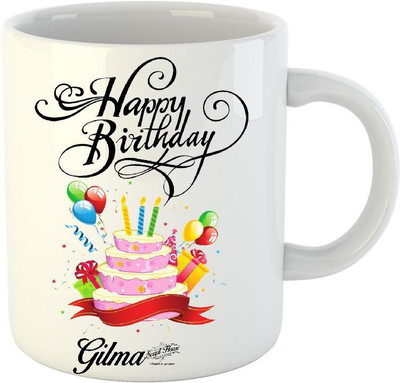 

HuppmeGift Happy Birthday Gilma3 White (350 ml) Ceramic Mug(350 ml)