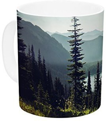 

Kess InHouse InHouse Sylvia Cook Discover Your Northwest Landscape Ceramic Coffee, 11 oz, Multicolor Ceramic Mug(60 ml)