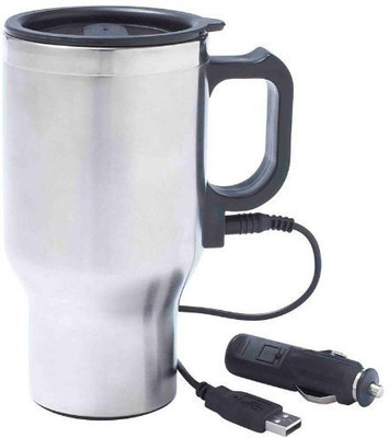 

Shrih Portable 12V Heated Travel Stainless Steel Mug(550 ml), Silver