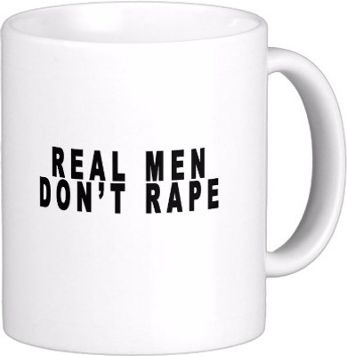 

Exoctic Silver Let's Raise Voice: Anti Rape C003 Ceramic Mug(300 ml), Black;white