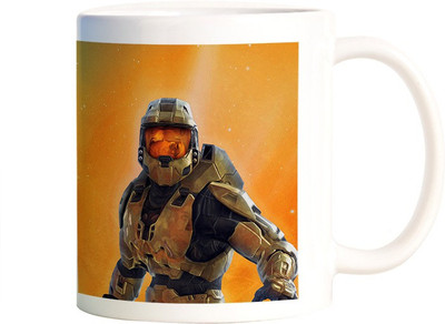

Rangeele Inkers Halo 3 Ceramic Mug(300 ml), Multicolor