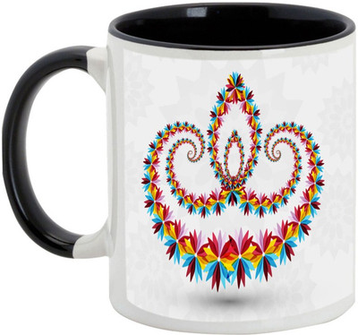 

AllUPrints Gifts For Deepawali - Prosperous Happy Diwali Design 1 Ceramic Mug(325 ml), Black