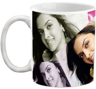 

EFW DEEPIKA PADUKONE ACTRESS PRINTED Ceramic Mug(325 ml), White