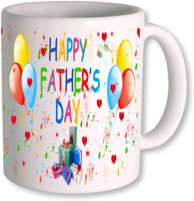 PhotogiftsIndia Happy Fathers Day 055 Ceramic Mug(350 ml), White