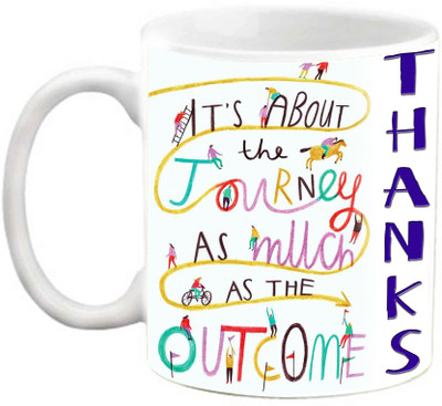 

EFW TEACHER - ITS ABOUT THE JOURNEY Ceramic Mug(325 ml), White