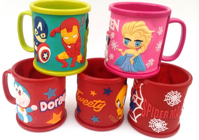 

Asa Products non breakable milk cups Plastic Mug(200 ml, Pack of 5), Multicolor
